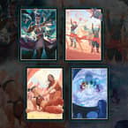 Buy x1 Digital Magic MTG MTGA Arena Code to redeem all 4 Pride Across the Multiverse Sleeves from the Pride 2022 Secret Lair.