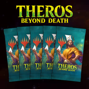 Buy x5 Digital Magic MTG Arena Codes to redeem 1 Theros Beyond Death Booster each. Limit to 5 promo pack MTGA codes per account.