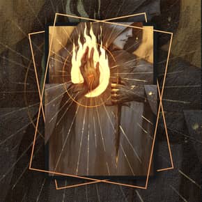 Buy x1 Digital Magic MTG MTGA Arena Code to redeem Showcase: Strixhaven Fire Covenant Sleeve from the Dr. Lair's Secretorium Superdrop Secret Lair.