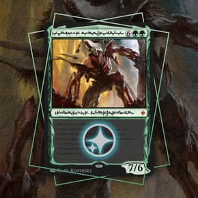 Buy x1 Digital Magic MTG MTGA Arena Code to redeem all 5 Phyrexian Praetors: Compleat Edition card styles from Secret Lair.