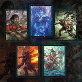 Buy x1 Digital Magic MTG MTGA Arena Code to redeem all 5 Finally! Left-Handed Magic Cards Sleeves from the April Superdrop 2022 Secret Lair.