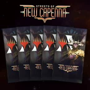 Buy x5 Digital Magic MTG Arena Codes to redeem 1 Streets of New Capenna Booster each. Limit to 5 promo pack MTGA codes per account.