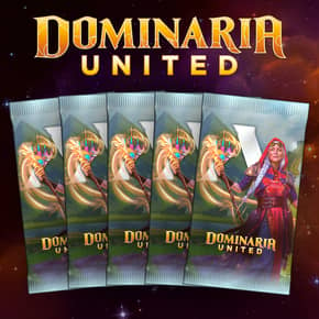 Buy x5 Digital Magic MTG Arena Codes to redeem 1 Dominaria United Booster each. Limit to 5 promo pack MTGA codes per account.