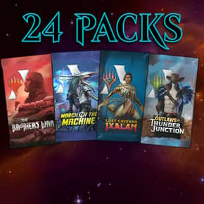 Purchase 4 MTG Arena digital codes to unlock 24 Standard booster packs. Each account is limited to one prerelease MTGA pack code per set.
