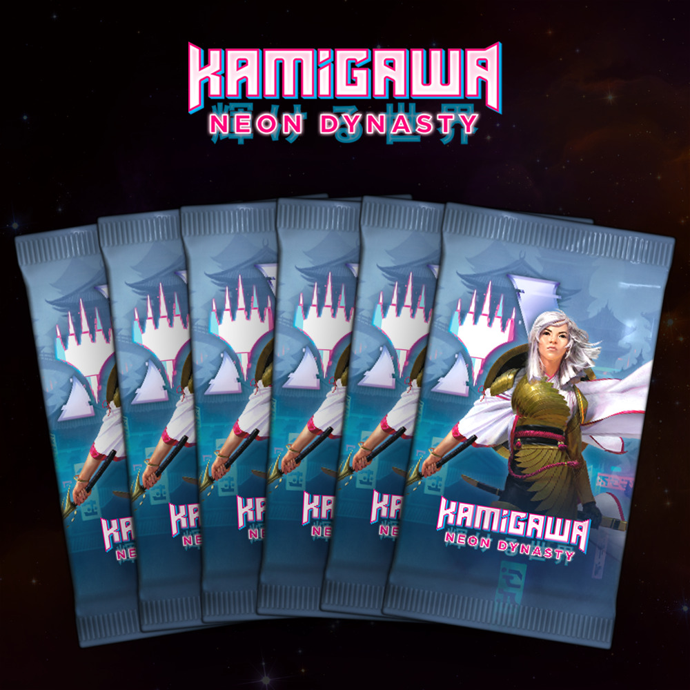 Buy x1 Digital Magic MTG Arena Code to redeem 6 Kamigawa Neon Dynasty Booster Packs. Limit to 1 prerelease MTGA pack code per account.