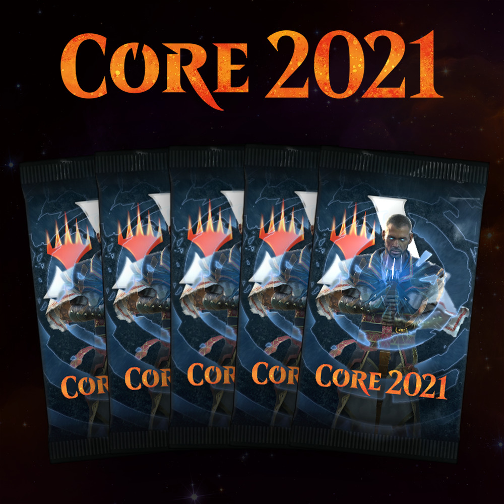 Buy x5 Digital Magic MTG Arena Codes to redeem 1 Core Set 2021 M21 Booster each. Limit to 5 promo pack MTGA codes per account.