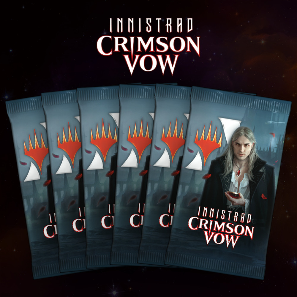 Buy x1 Digital Magic MTG Arena Code to redeem 6 Innistrad Crimson Vow Booster Packs. Limit to 1 prerelease MTGA pack code per account.