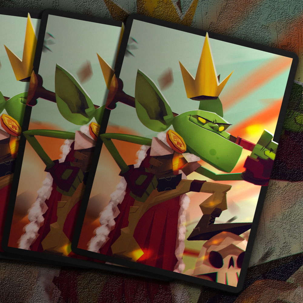 Buy x1 Digital Magic MTG MTGA Arena Code to redeem <explosion sounds> Goblin King Sleeve from the December Superdrop 2019 Secret Lair.