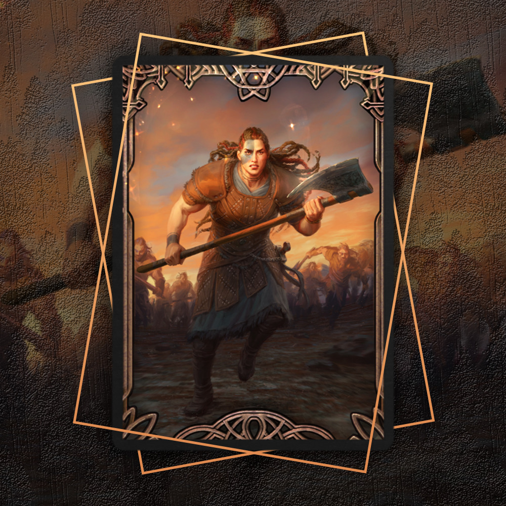 Buy x1 Digital Magic MTG MTGA Arena Code to redeem International Women's Day 2020 Saskia the Unyielding Sleeve from Secret Lair.