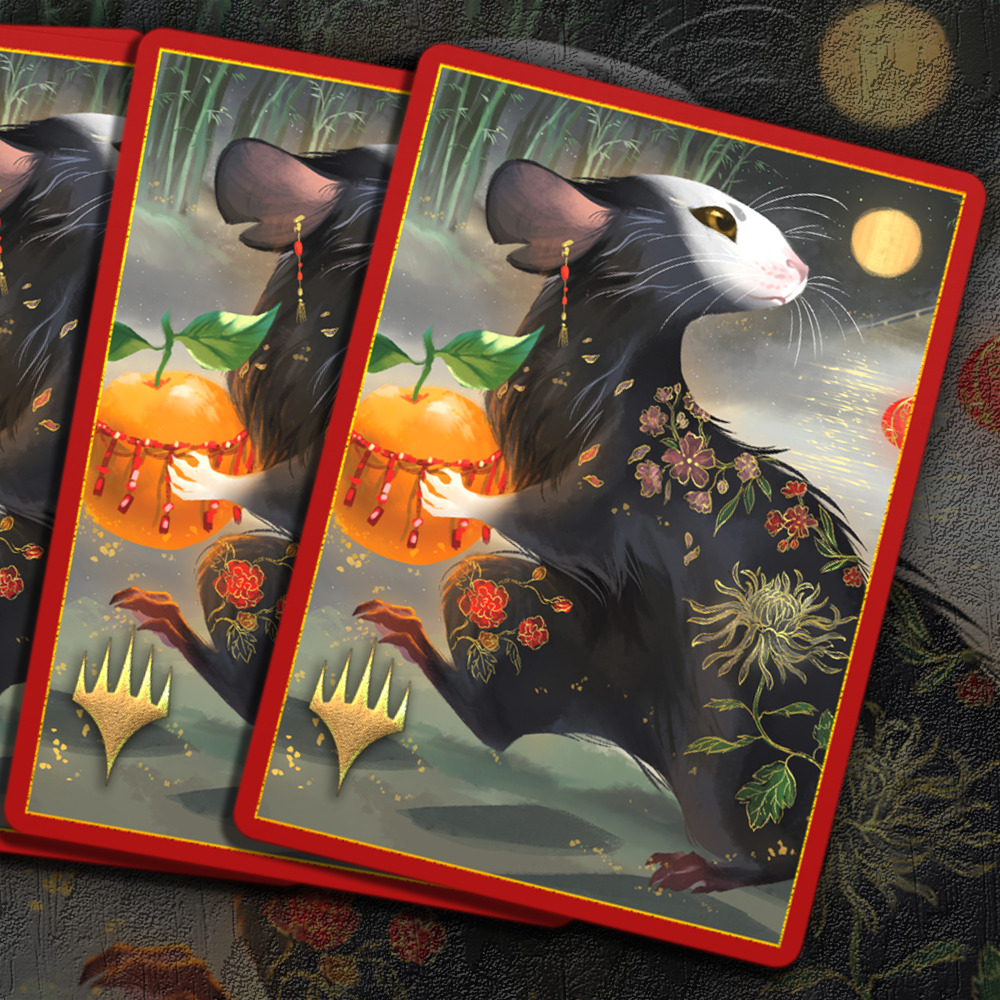 Buy x1 Digital Magic MTG MTGA Arena Code to redeem Year of the Rat Pack Rat Sleeve from Secret Lair.