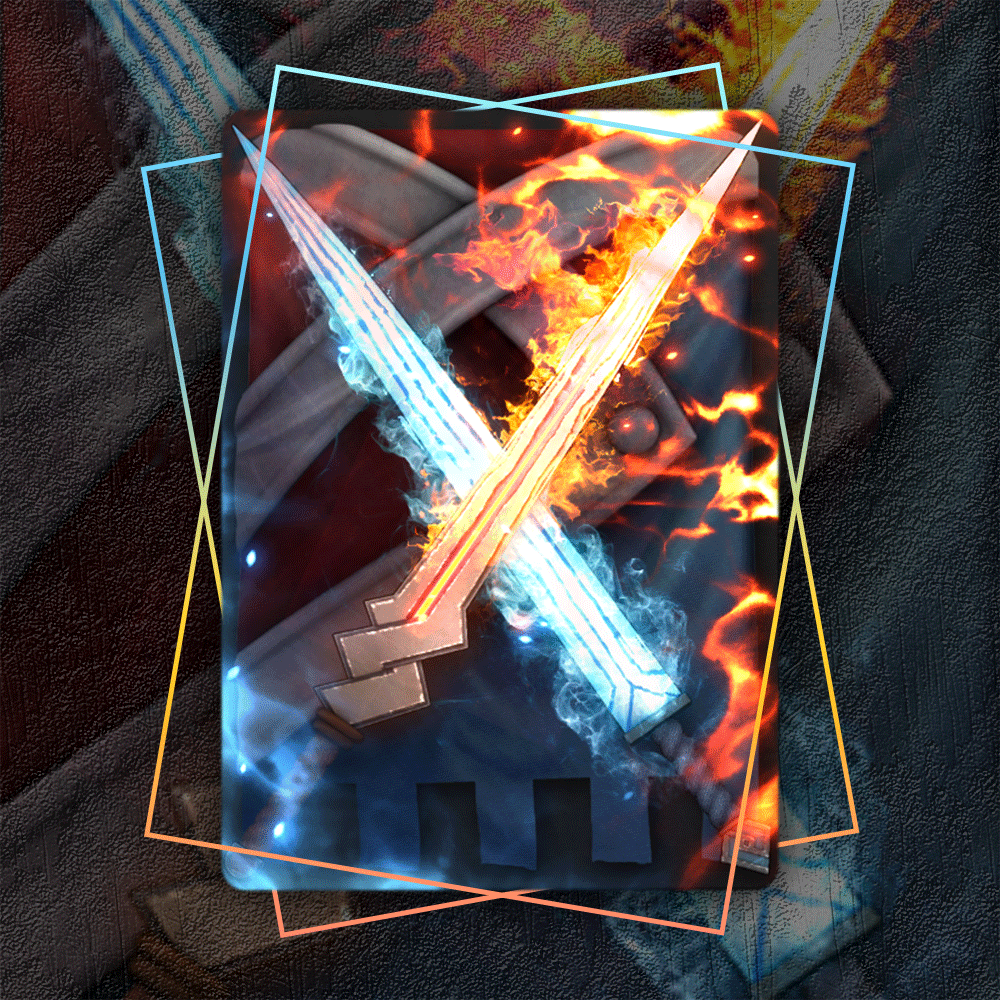 Buy x1 Digital Magic MTG MTGA Arena Code to redeem Fire and Ice Swords Sleeve from the "FNM at Home" promotion.