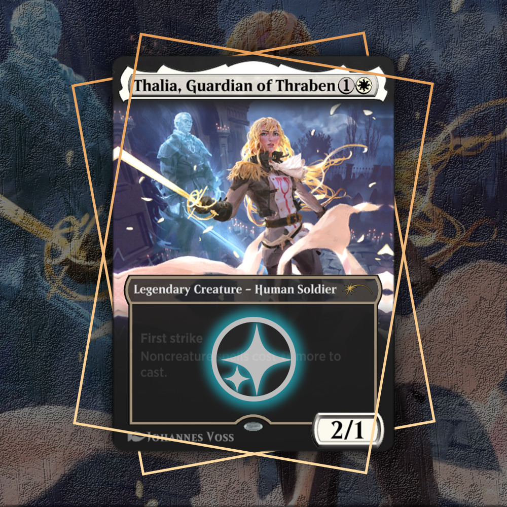 Buy x1 Digital Magic MTG MTGA Arena Code to redeem Thalia: Beyond the Helvault Card Styles and Sleeve from Secret Lair.