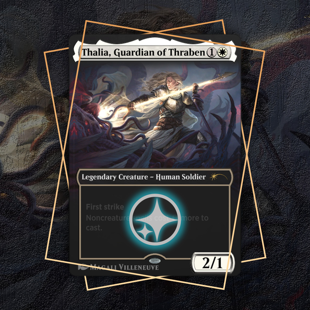 Buy x1 Digital Magic MTG MTGA Arena Code to redeem Thalia: Beyond the Helvault Card Styles and Sleeve from Secret Lair.