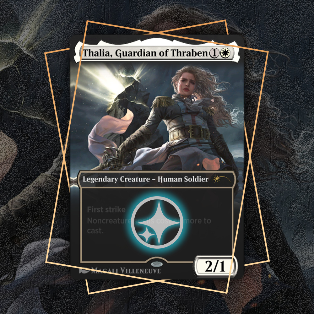 Buy x1 Digital Magic MTG MTGA Arena Code to redeem Thalia: Beyond the Helvault Card Styles and Sleeve from Secret Lair.