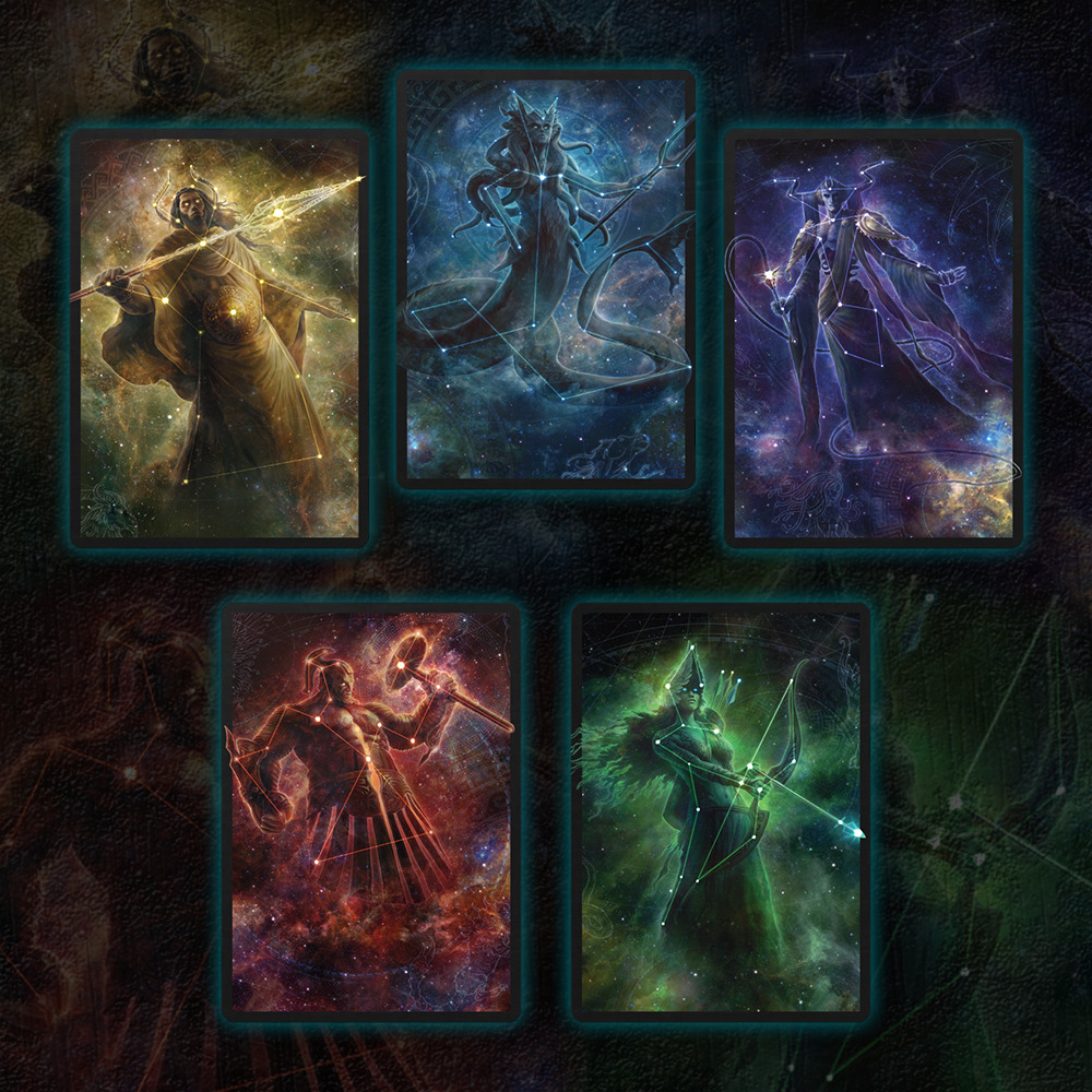 Buy x1 Digital Magic MTG MTGA Arena Code to redeem all 5 Sleeves from Theros Stargazing Secret Lair.