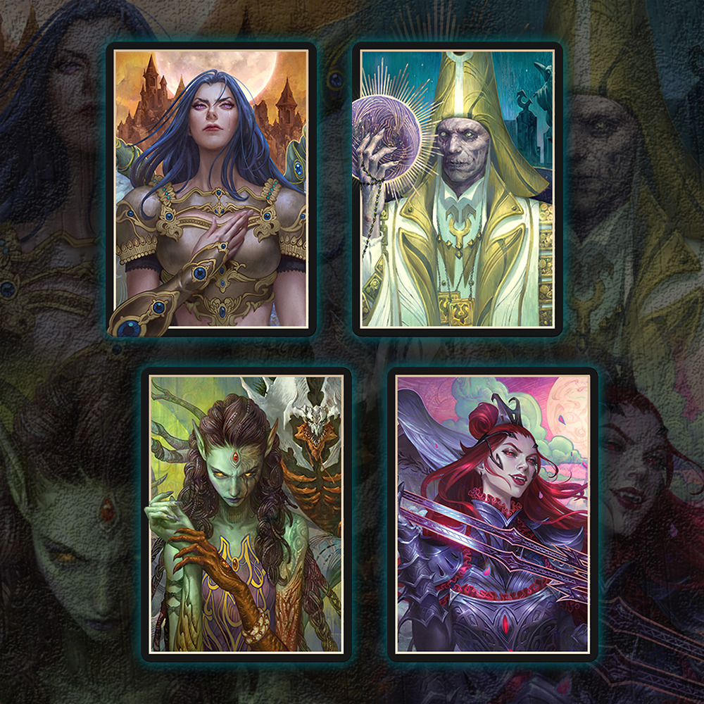 Buy x1 Digital Magic MTG MTGA Arena Code to redeem all 4 Artist Series: Livia Prima Sleeves from the June Superdrop 2022 Secret Lair.