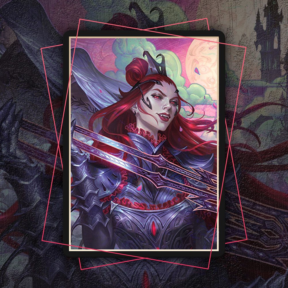 Buy x1 Digital Magic MTG MTGA Arena Code to redeem all 4 Artist Series: Livia Prima Sleeves from the June Superdrop 2022 Secret Lair.