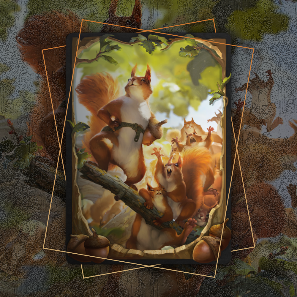 Magic MTG Arena We Hope You Like Squirrels Sleeve Code