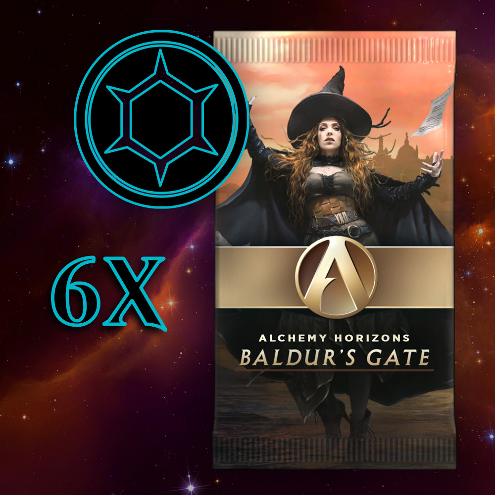 Buy x1 Digital Magic MTG Arena Code to redeem 6 Alchemy Horizons: Baldur's Gate Booster Packs. Limit to 1 prerelease MTGA pack code per account.