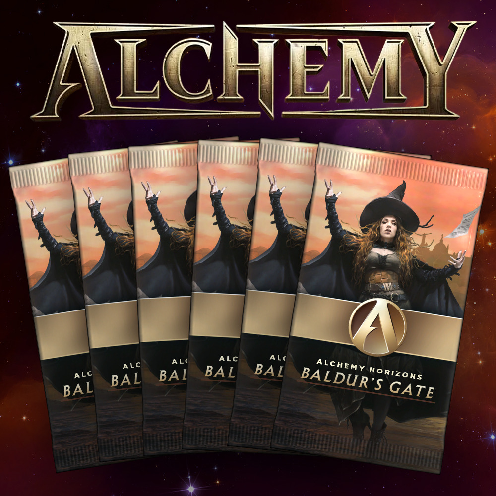 Buy x1 Digital Magic MTG Arena Code to redeem 6 Alchemy Horizons: Baldur's Gate Booster Packs. Limit to 1 prerelease MTGA pack code per account.