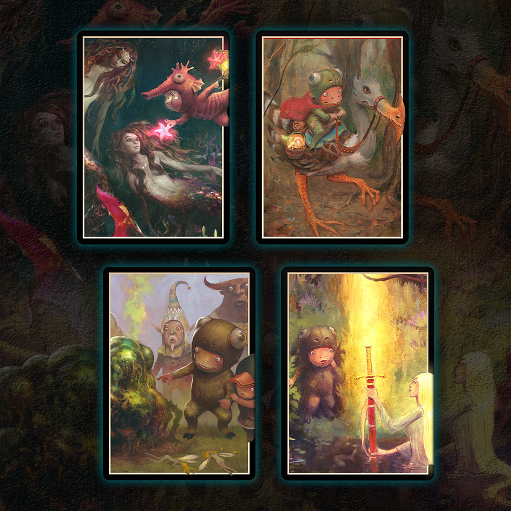 Buy x1 Digital Magic MTG MTGA Arena Code to redeem all 4 Artist Series: Nils Hamm Sleeves from the Aug Superdrop 2022 Secret Lair.