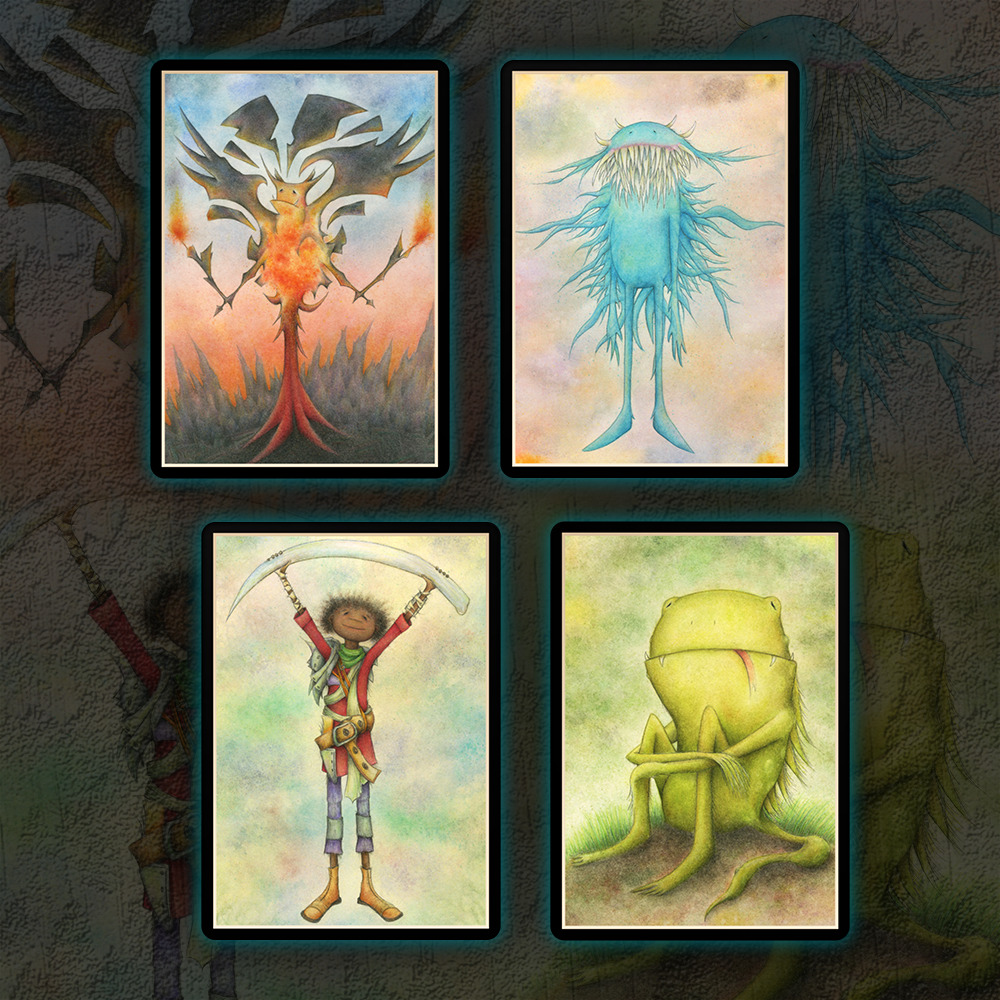 Buy x1 Digital Magic MTG MTGA Arena Code to redeem all 4 Imaginary Friends Sleeves from the Aug Superdrop 2022 Secret Lair.