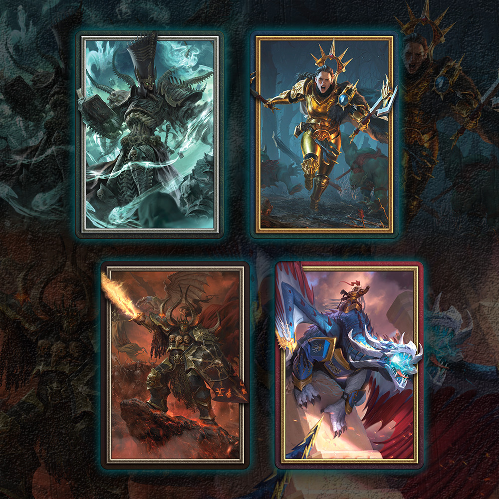 Buy x1 Digital Magic MTG MTGA Arena Code to redeem all 4 Secret Lair x Warhammer Age of Sigmar Sleeves from the October Superdrop 2022 Secret Lair.