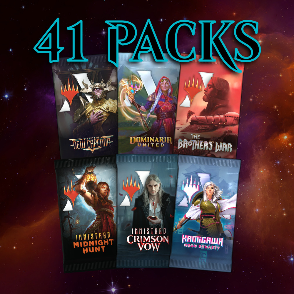 Buy x11 Digital MTG Arena Codes to redeem 41 booster packs from Standard. Each set has a limit of 1 prerelease MTGA code and 5 promo pack codes.