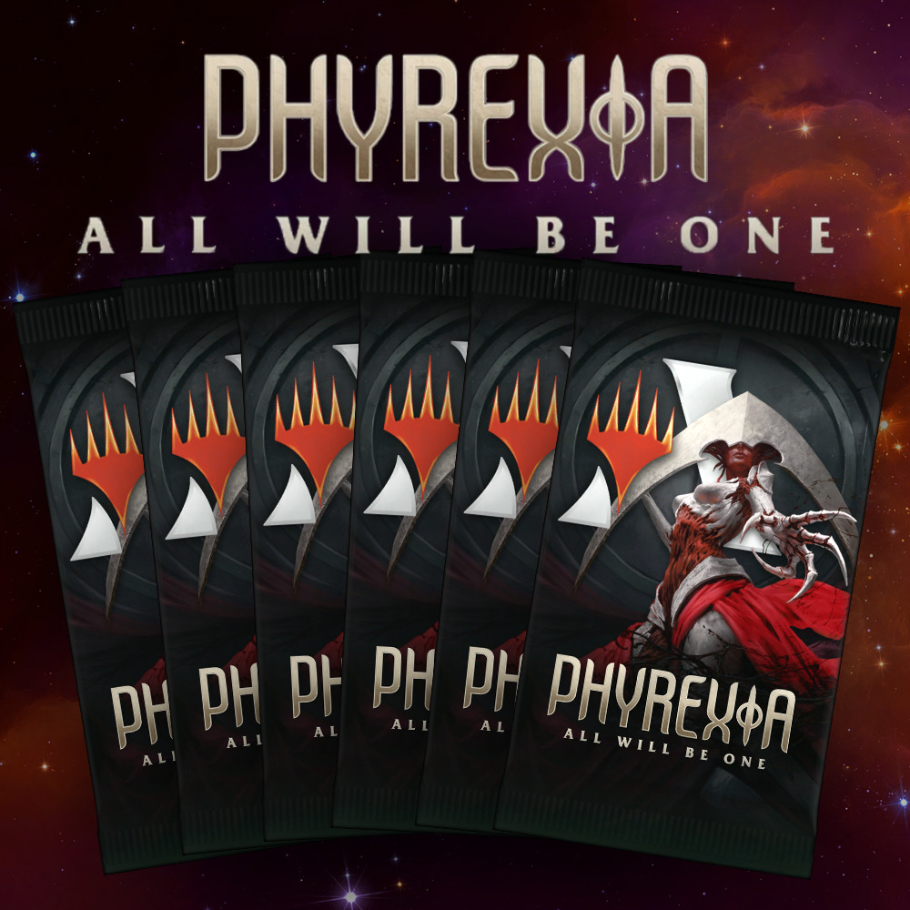 Buy x1 Digital Magic MTG Arena Code to redeem 6 Phyrexia: All Will Be One Booster Packs. Limit to 1 prerelease MTGA pack code per account.