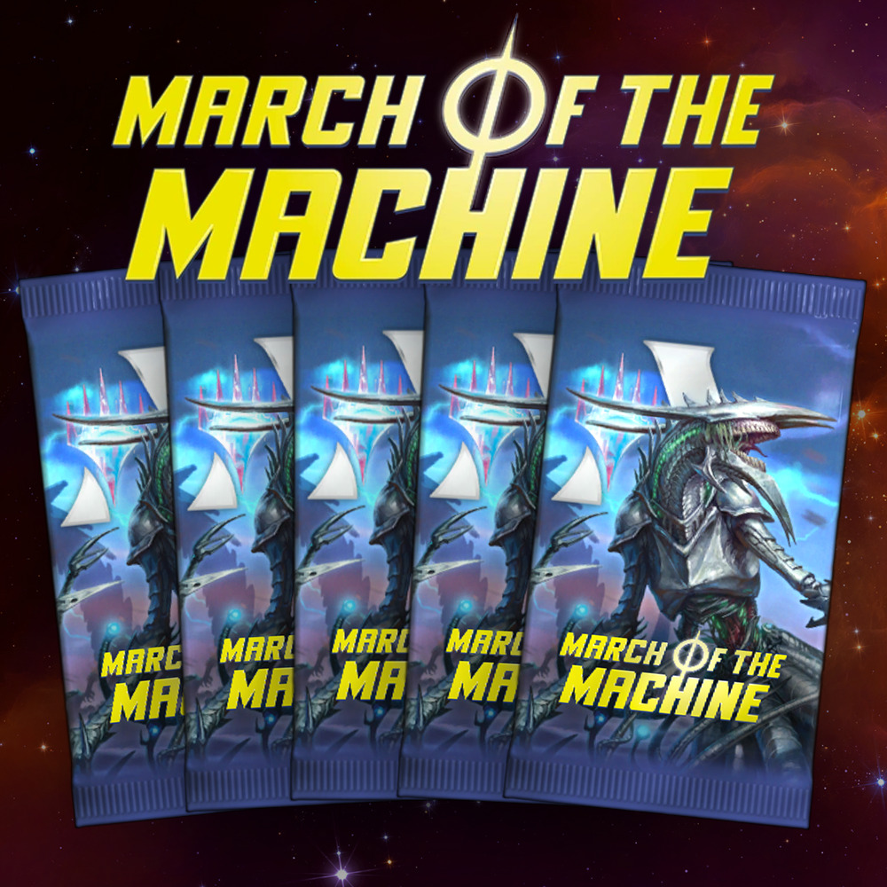 Buy x5 Digital Magic MTG Arena Codes to redeem 1 March of the Machine Booster each. Limit to 5 promo pack MTGA codes per account.