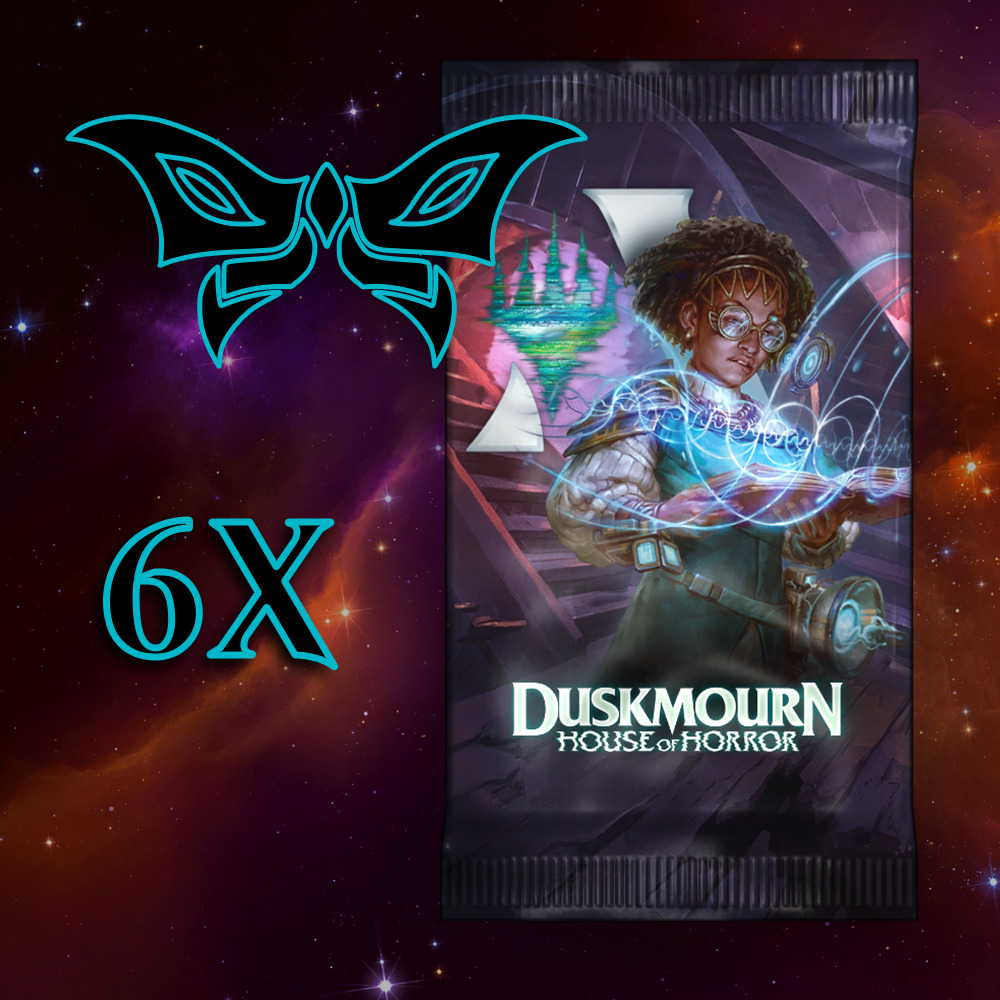 Buy x1 Digital Magic MTG Arena Code to redeem 6 Duskmourn: House of Horror Booster Packs. Limit to 1 prerelease MTGA pack code per account.